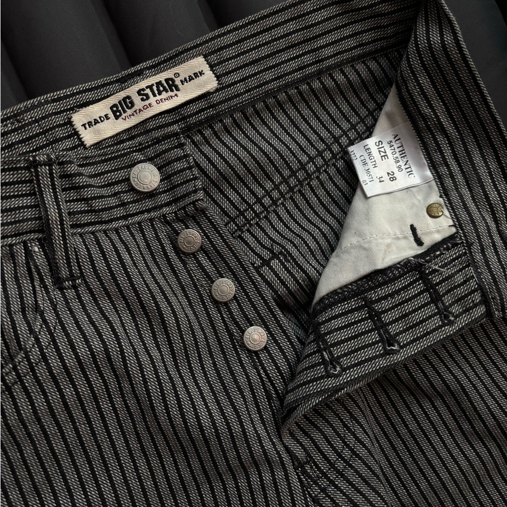 Big Star Pinstripe Gray Jeans